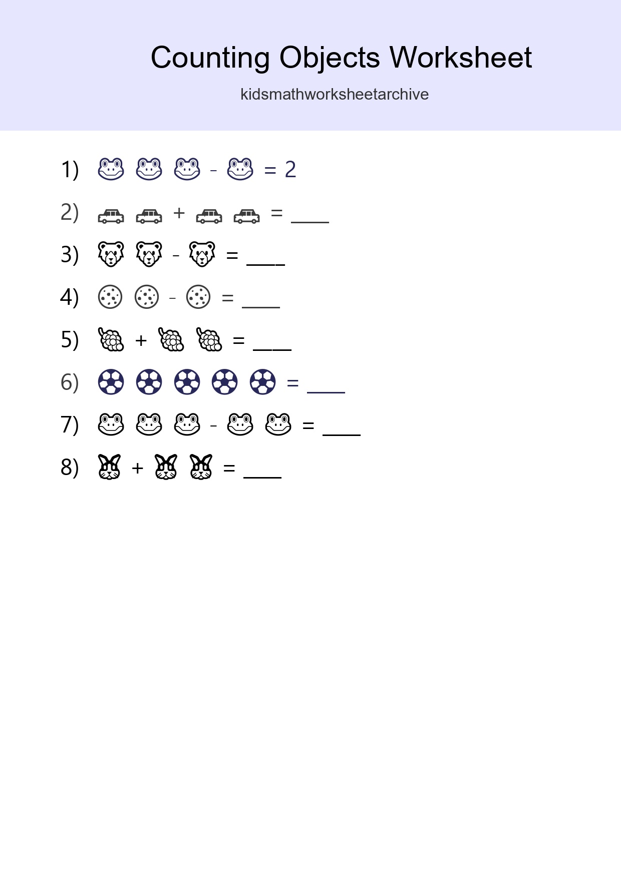 Learn Counting With Pictures Worksheet (Pre-K) - Part 223