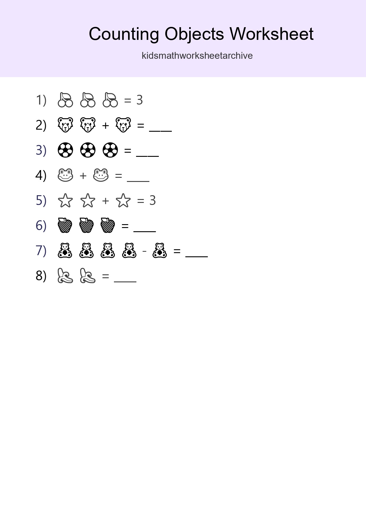 Learn Counting With Pictures Worksheet (Pre-K) - Part 278