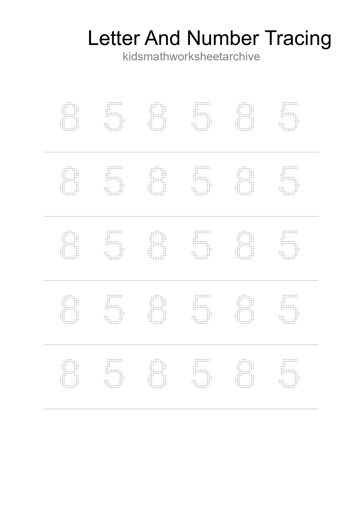 Printable Tracing Worksheet For Kids - Part 230