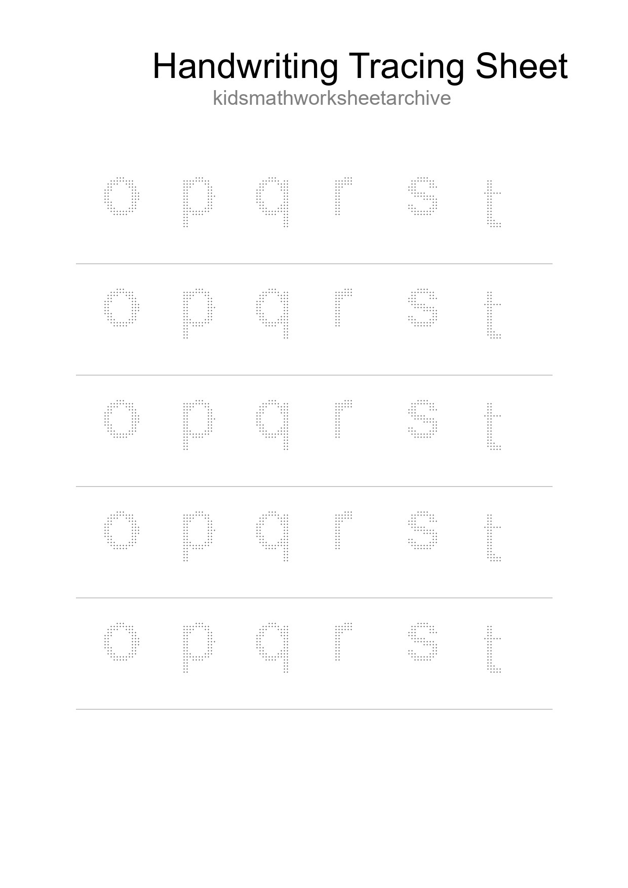 Printable Tracing Worksheet For Kids - Part 241