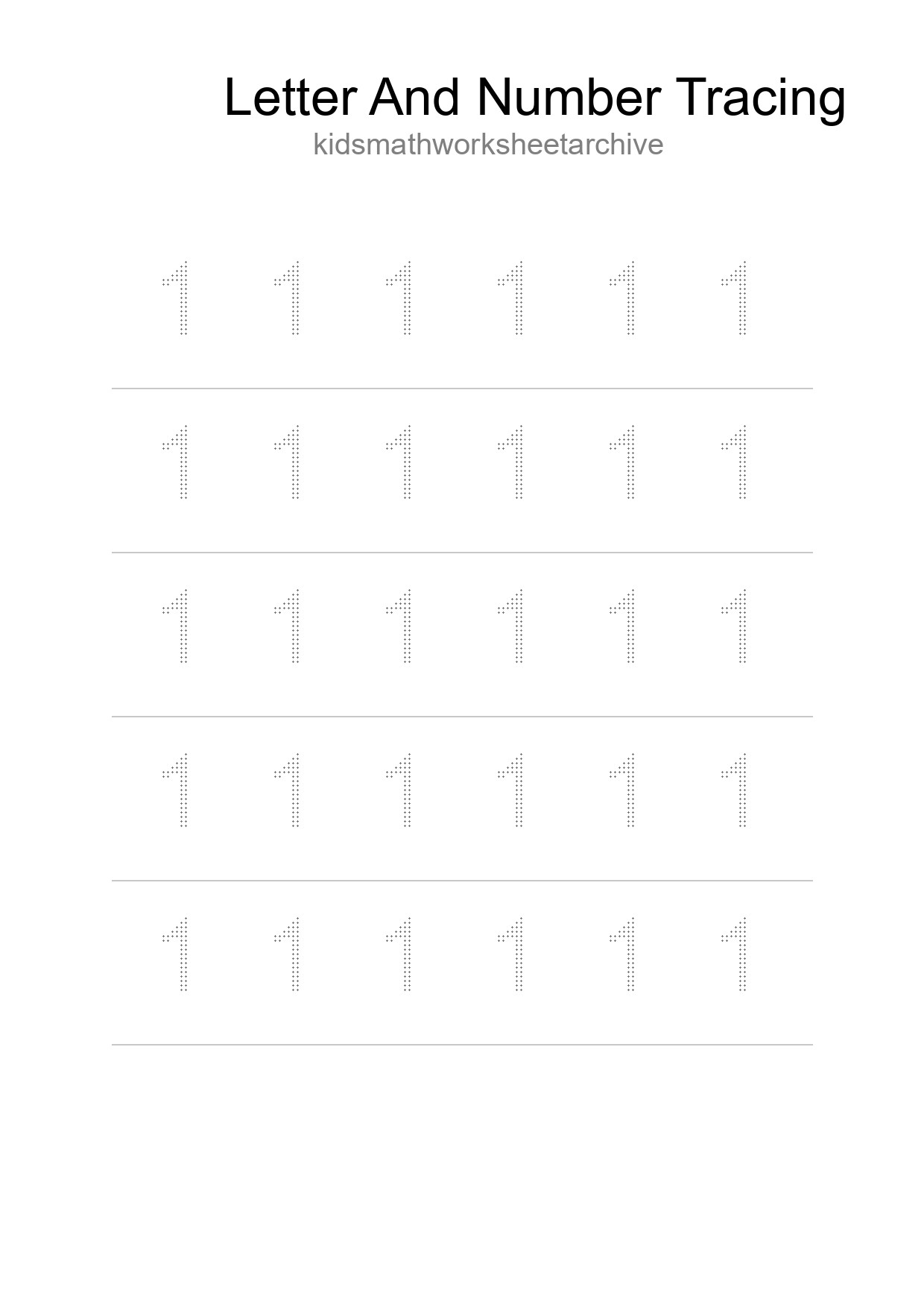 Printable Tracing Worksheet For Kids - Part 296