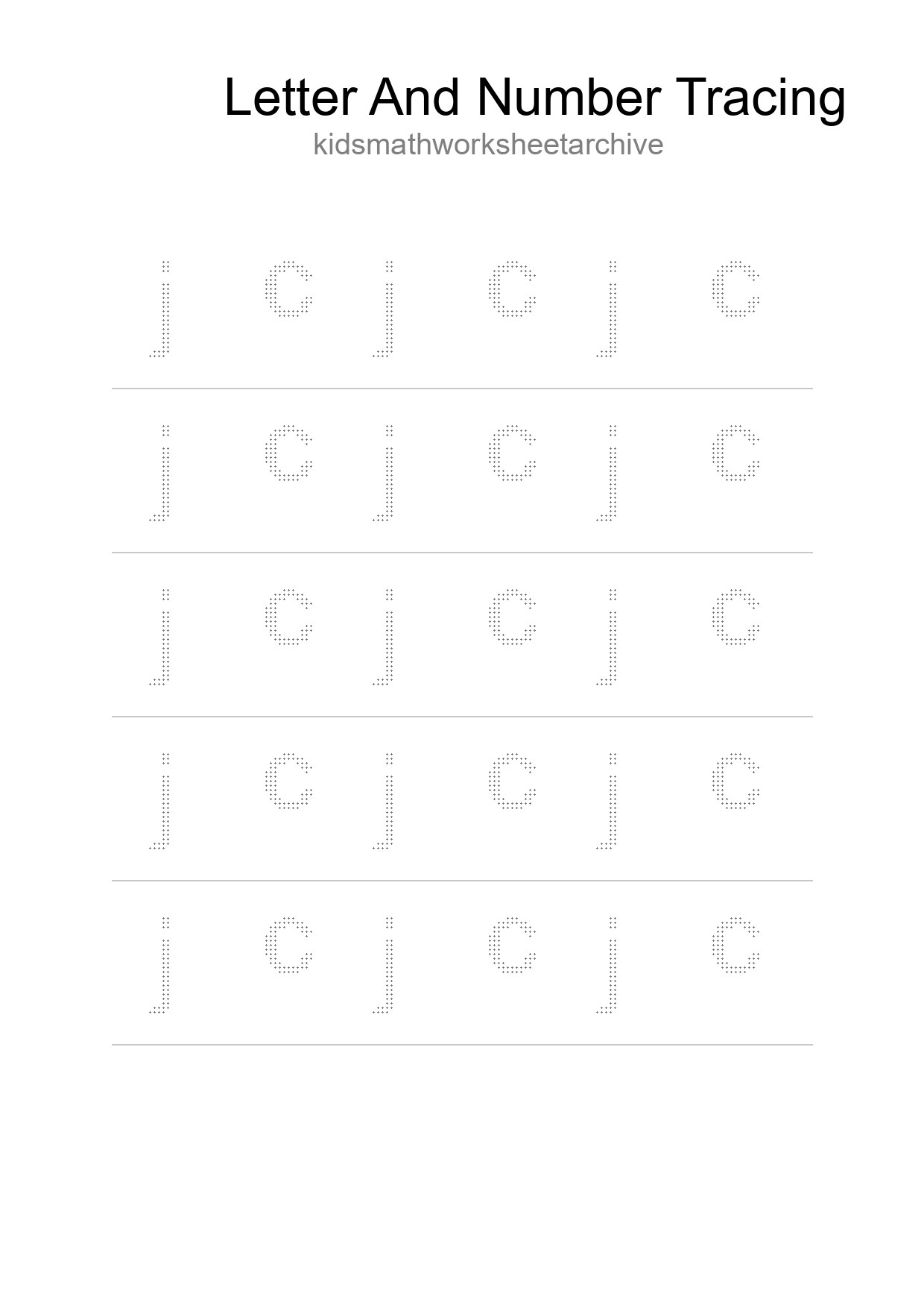 Printable Tracing Worksheet For Kids - Part 43