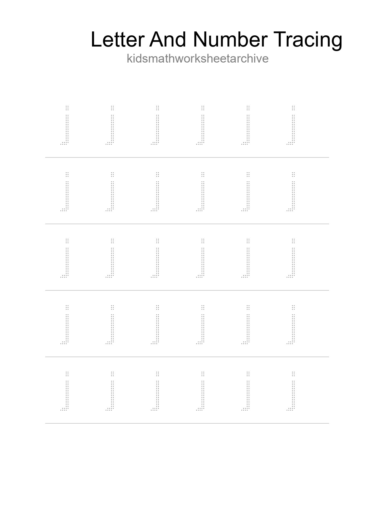 Printable Tracing Worksheet For Kids - Part 76